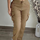 Women's Casual Drawstring Waist Cargo Pants