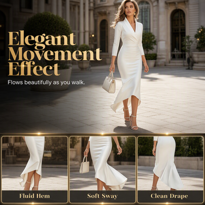 Women's Elegant Satin Midi Dress