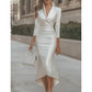 Women's Elegant Satin Midi Dress