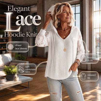 🌸💖Elegant Lace Hoodie Knit