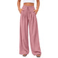 Women's Casual Flowy Pleated Wide-Leg Pants