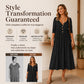 🌸💖Women's V-Neck Button Pleated Dress