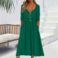 🌸💖Women's V-Neck Button Pleated Dress