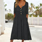 🌸💖Women's V-Neck Button Pleated Dress