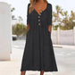 🌸💖Women's V-Neck Button Pleated Dress