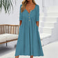 🌸💖Women's V-Neck Button Pleated Dress