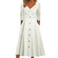 👖✨ Women's Casual Cross-Front V-Neck Cotton Dress