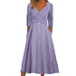 👖✨ Women's Casual Cross-Front V-Neck Cotton Dress