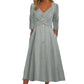 👖✨ Women's Casual Cross-Front V-Neck Cotton Dress