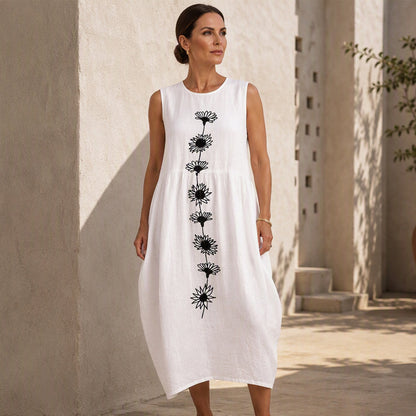 Women's Sleeveless Linen Dress