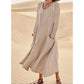 Women's Solid Color Long Sleeve Dress
