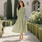 💃Women's Smocked Floral Print Dress