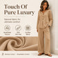 Women's V-Neck Long Sleeve Top & Wide-Leg Pants Set