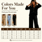 Women's V-Neck Long Sleeve Top & Wide-Leg Pants Set
