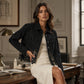 Women's Lace Stitching Denim Jacket