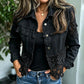 Women's Lace Stitching Denim Jacket