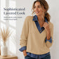Women's Casual Patchwork Long Sleeve Top