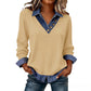 Women's Casual Patchwork Long Sleeve Top