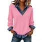 Women's Casual Patchwork Long Sleeve Top