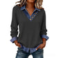 Women's Casual Patchwork Long Sleeve Top