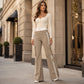 Women's Side Stripe Straight-Leg Cargo Pants