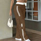 Women's Side Stripe Straight-Leg Cargo Pants