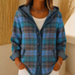 Women's Denim Patchwork Hooded Jacket