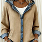 Women's Denim Patchwork Hooded Jacket