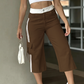 Women's Sporty Side Stripe Capri Cargo Pants