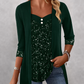 Women's Sequin Patchwork Mock Two-Piece Top