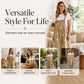 Women's Floral Print Loose-Fit Denim Overalls