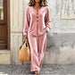 Women's Casual Velvet 2-Piece Loungewear Set