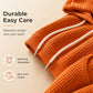 Women's Waffle Knit Loose Hooded Sweatshirt with Pockets