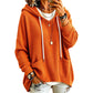 Women's Waffle Knit Loose Hooded Sweatshirt with Pockets