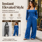 Women's Off Shoulder Contrast Trim Jumpsuit