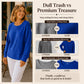 Women's Waffle Knit Loose-Fit Sweatshirt