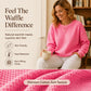Women's Waffle Knit Loose-Fit Sweatshirt