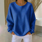 Women's Waffle Knit Loose-Fit Sweatshirt