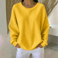 Women's Waffle Knit Loose-Fit Sweatshirt