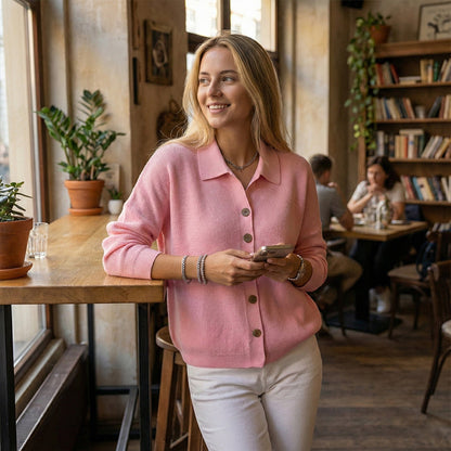 Women’s Casual Knit Button-Down Top