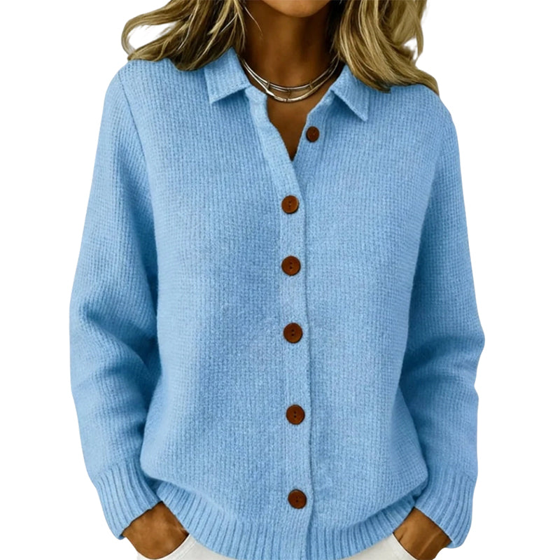 Women’s Casual Knit Button-Down Top