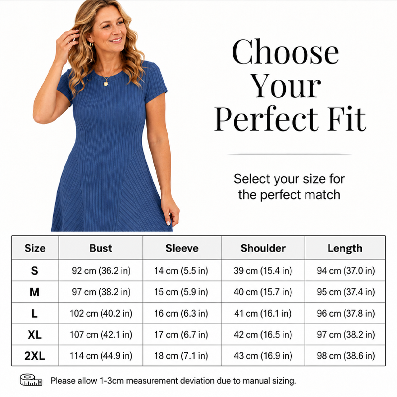 ✨Women's Elegant Brushed Ribbed Knit Dress