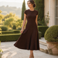 ✨Women's Elegant Brushed Ribbed Knit Dress