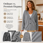 🧶✨ Women's V-Neck Corduroy Knit Cardigan – Cozy Comfort Meets Effortless Style