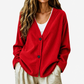 🧶✨ Women's V-Neck Corduroy Knit Cardigan – Cozy Comfort Meets Effortless Style