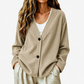 🧶✨ Women's V-Neck Corduroy Knit Cardigan – Cozy Comfort Meets Effortless Style