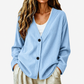 🧶✨ Women's V-Neck Corduroy Knit Cardigan – Cozy Comfort Meets Effortless Style