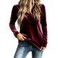 Women's Casual V-Neck Long Sleeve Top