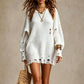 Women's Crewneck Distressed Oversized Sweater