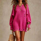 Women's Crewneck Distressed Oversized Sweater